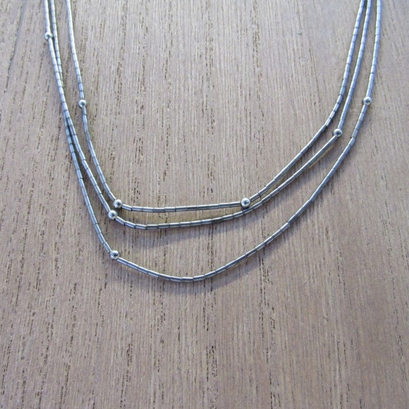 Jewelry - Vintage 925 Sterling Multistrand Liquid Necklace Jewelry - Vintage 925 Sterling Multistrand Liquid Necklace